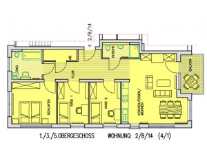 Grundriss einer Wohnung im Grübentälchen von "Nils - Wohnen im Quartier".